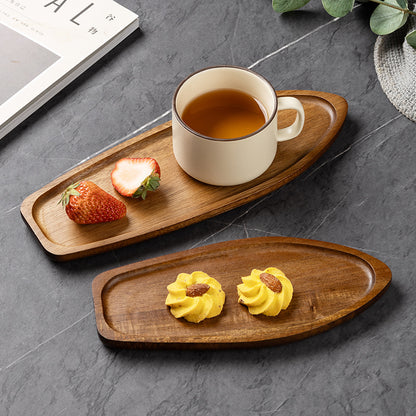 Handcrafted Acacia Wood Japanese Multifunctional Tray for Coffee, Tea, Snacks