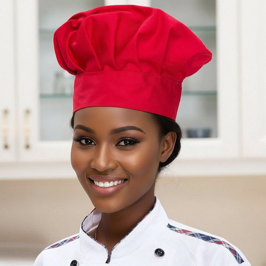 Premium Adjustable Chef Hat for Hotel Restaurant Kitchen Bakery Work Printing