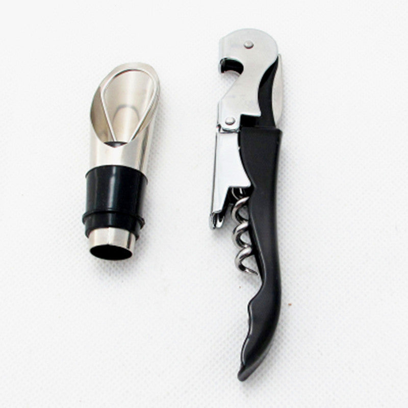 Stainless Steel Waiter Corkscrew Folding Wine Bottle Opener with Foil Cutter