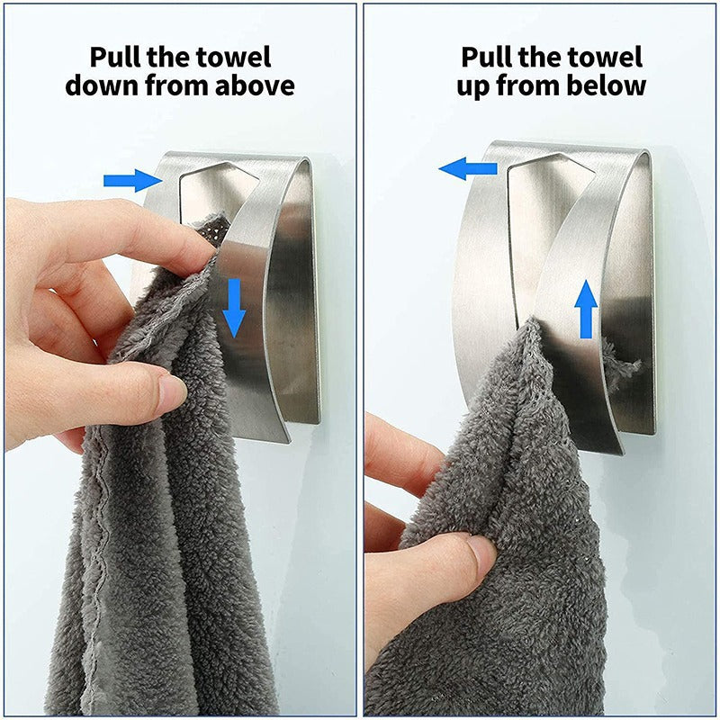 Premium 430 Stainless Steel Wall-Mounted Single Towel Hook for Bathroom Kitchen