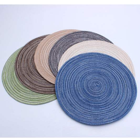 Nordic Woven Cotton Gauze Round Placemat Coaster | Heat-Proof Dining Table Mat