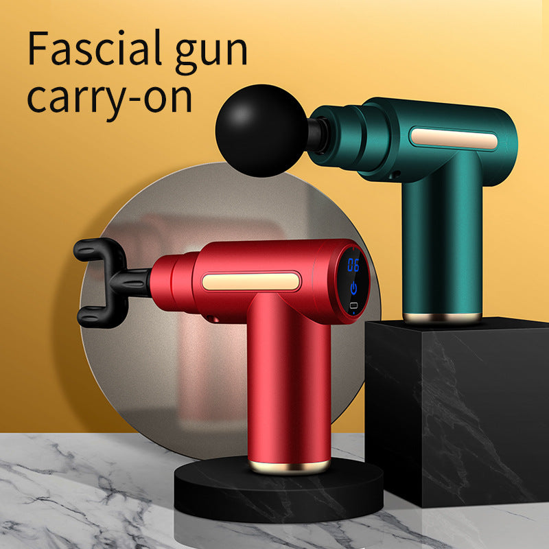 Portable USB Rechargeable Electric Fascia Gun Massager for Deep Muscle Relief
