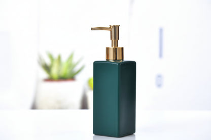 Modern Glass Soap Dispenser Bottle for Shampoo, Shower Gel, 350ml