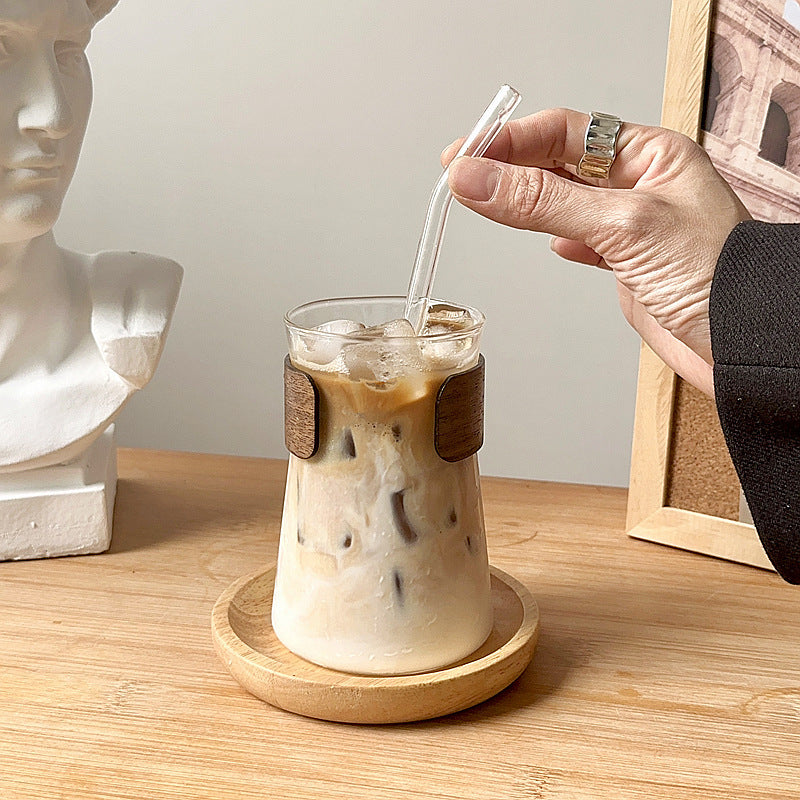 Elegant Heat-Resistant Glass Milk Cup for Coffee, Latte, Water - Creative Household Drinkware