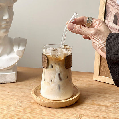 Elegant Heat-Resistant Glass Milk Cup for Coffee, Latte, Water - Creative Household Drinkware