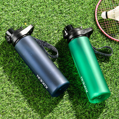 XIKEXI 1000ml Matte Portable Water Bottle with Straw & Handle - Eco-Friendly PC
