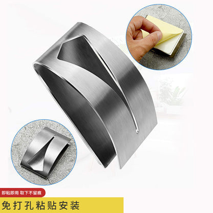 Premium 304 Stainless Steel Adhesive Towel Hook for Bathroom & Kitchen