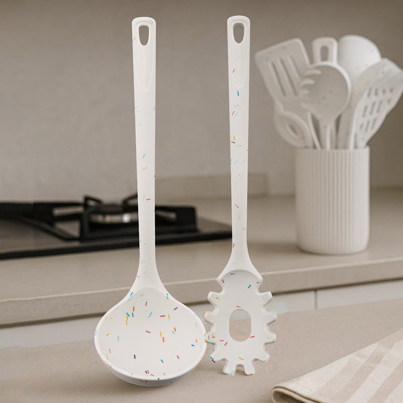Premium 12-Piece White Silicone Kitchen Utensil Set with Storage Holder