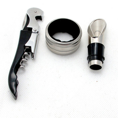 Stainless Steel Waiter Corkscrew Folding Wine Bottle Opener with Foil Cutter
