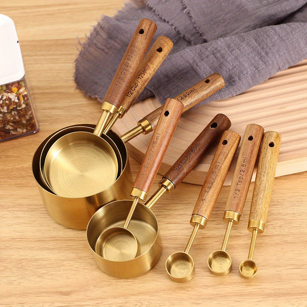 Premium Stainless Steel Measuring Cups & Spoons Set for Precise Baking