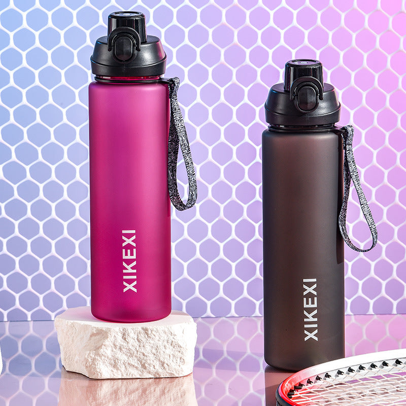 XIKEXI 1000ml Matte Portable Water Bottle with Straw & Handle - Eco-Friendly PC