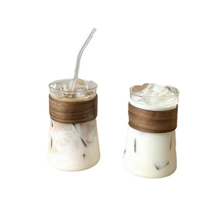 Elegant Heat-Resistant Glass Milk Cup for Coffee, Latte, Water - Creative Household Drinkware