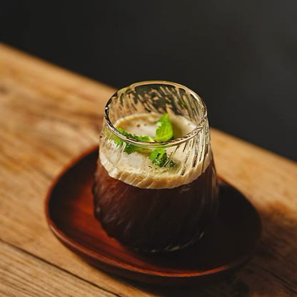 High Quality Large Capacity Spiral Glass Coffee Tea Cup