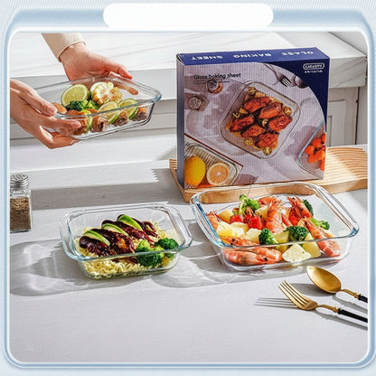 Durable Heat-Resistant Glass Baking Dishes Set for Oven Microwave Home Use