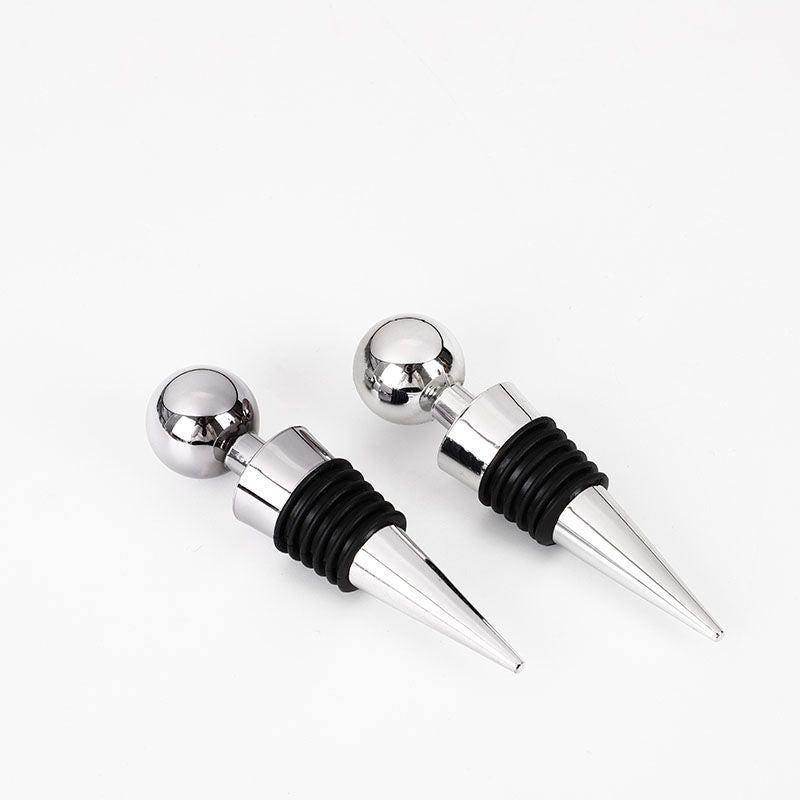Premium Metal Vacuum Wine Bottle Stopper - Keeps Wine Fresh Longer