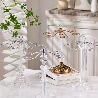 Elegant Iron Wine Glass Rack - Freestanding, No-Punch Installation, Stylish Display