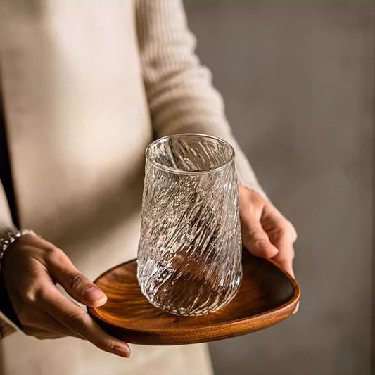 High Quality Large Capacity Spiral Glass Coffee Tea Cup