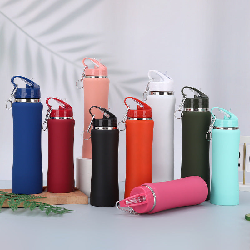 Premium Durable Vacuum Insulated Stainless Steel Sports Water Bottle Travel Mug, 600ml