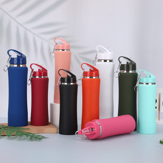 Premium Durable Vacuum Insulated Stainless Steel Sports Water Bottle Travel Mug, 600ml