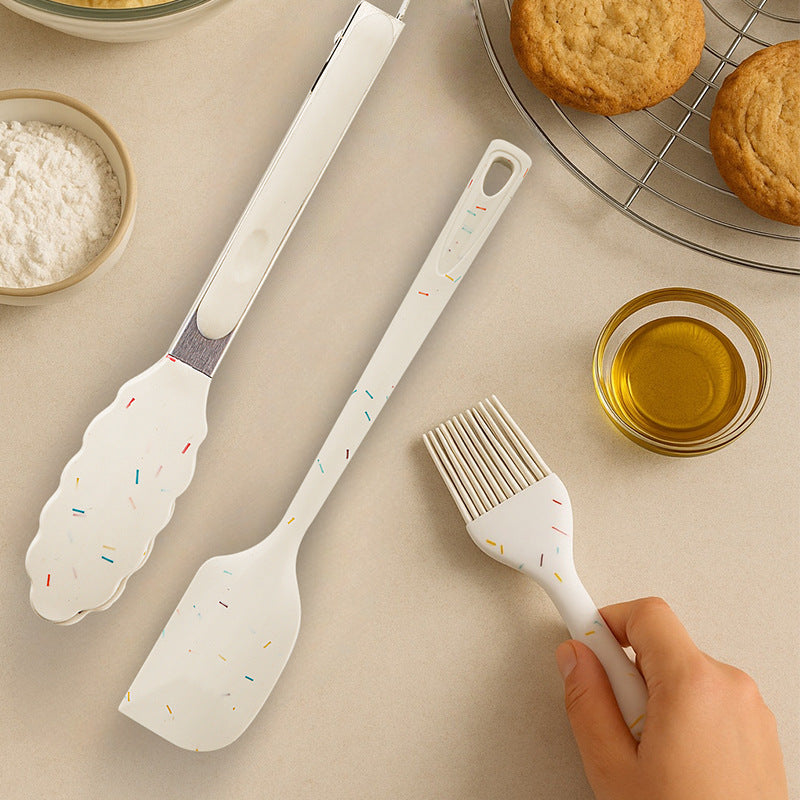 Premium 12-Piece White Silicone Kitchen Utensil Set with Storage Holder