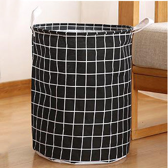 Foldable Cotton Linen Laundry Basket - Large Capacity Storage Hamper for Clothes & Toys