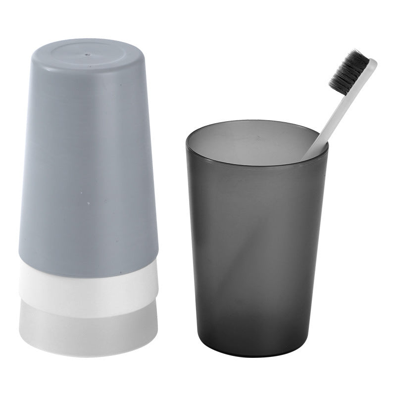 Elegant Modern Transparent Matte Plastic Mouthwash Cup for Home Bathroom