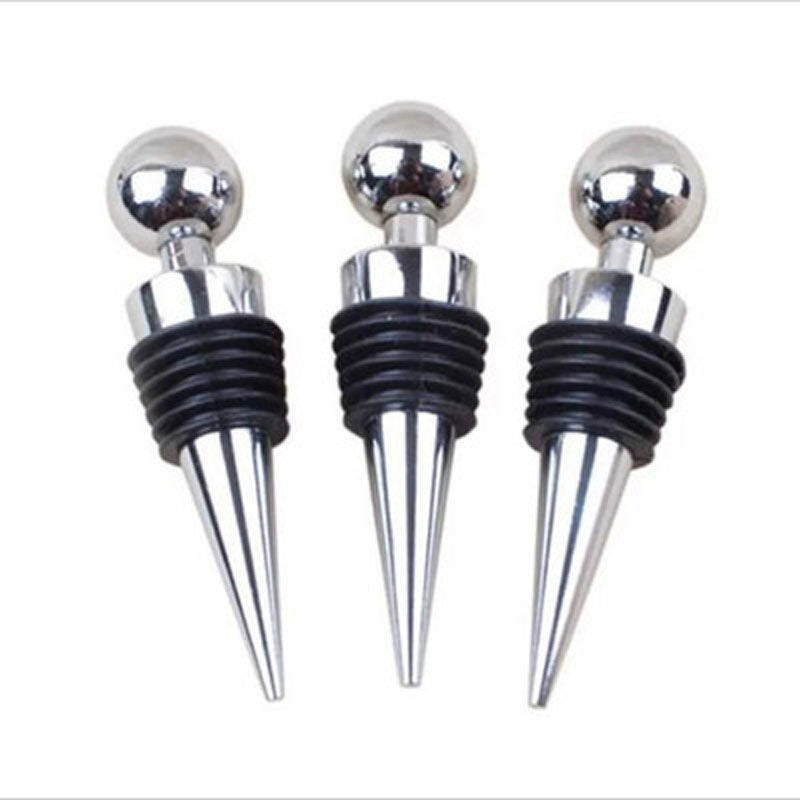 Premium Metal Vacuum Wine Bottle Stopper - Keeps Wine Fresh Longer