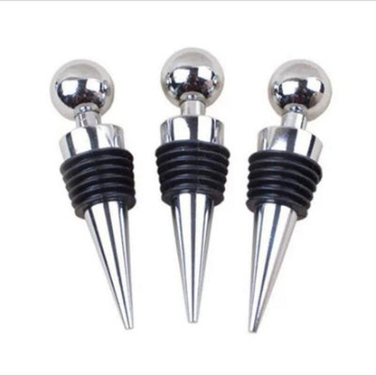 Premium Metal Vacuum Wine Bottle Stopper - Keeps Wine Fresh Longer