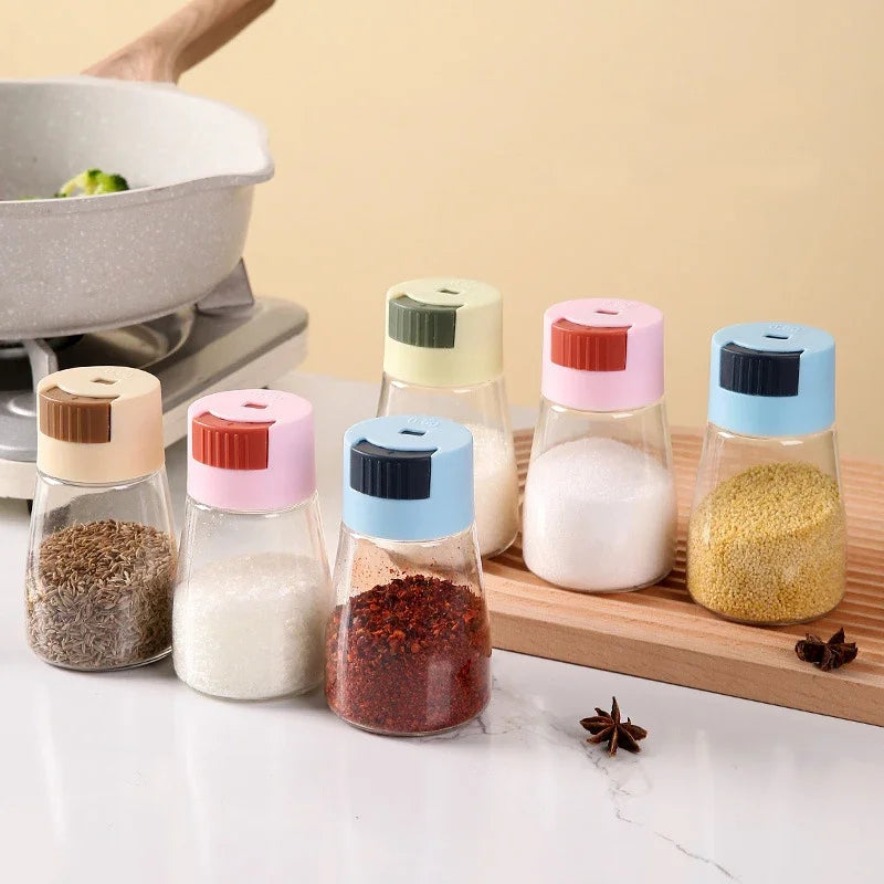 Measured Salt Shaker Dispenser, Kitchen Seasoning Control, Portion Control Bottle, Eco-Friendly