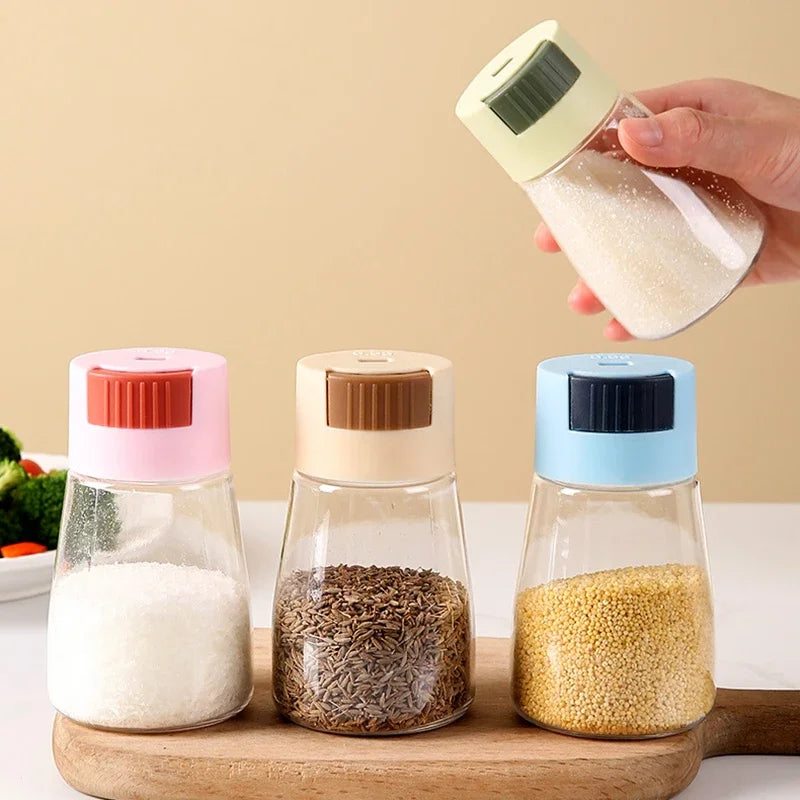 Measured Salt Shaker Dispenser, Kitchen Seasoning Control, Portion Control Bottle, Eco-Friendly