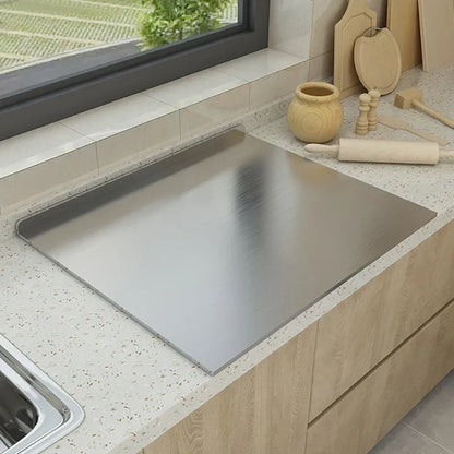 Space-Saving L-Shaped Folding Stainless Steel Chopping Board for Modern Kitchens