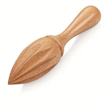 Efficient Wooden Manual Lemon Juicer - Portable Handheld Citrus Press Tool