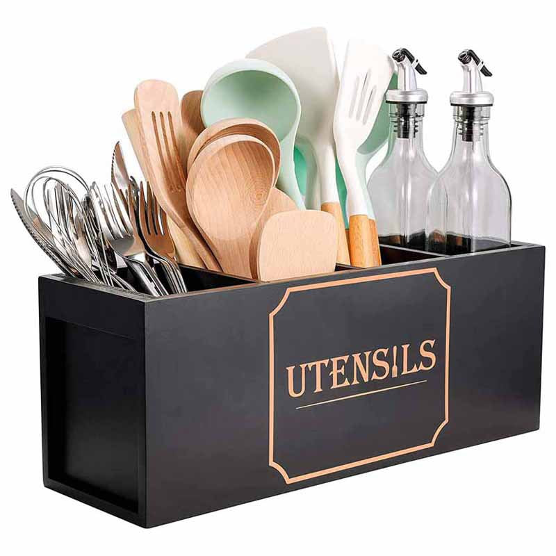 Wooden Knife and Fork Storage Box