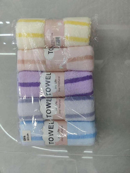 Coral velvet towel. Set of 4
