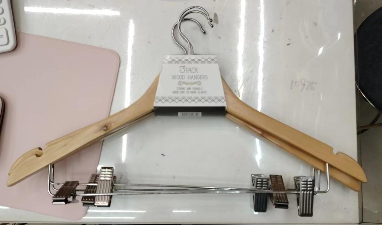Wooden clothes hangers