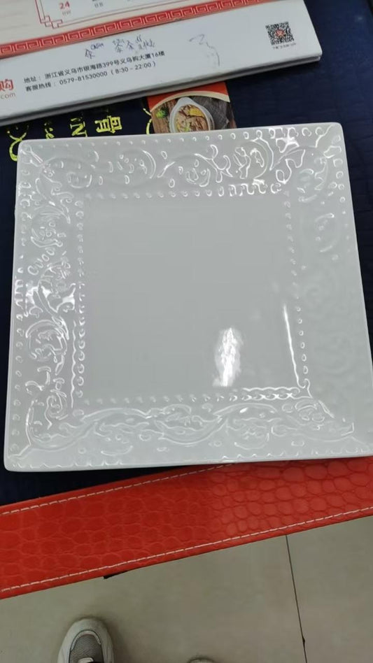 8# SQUARE ELEGANT PLATES