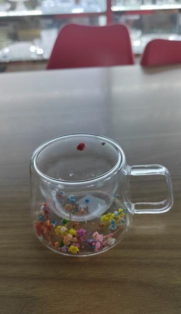 220ML COFFEE CUP WITH FLOWER HANDLE