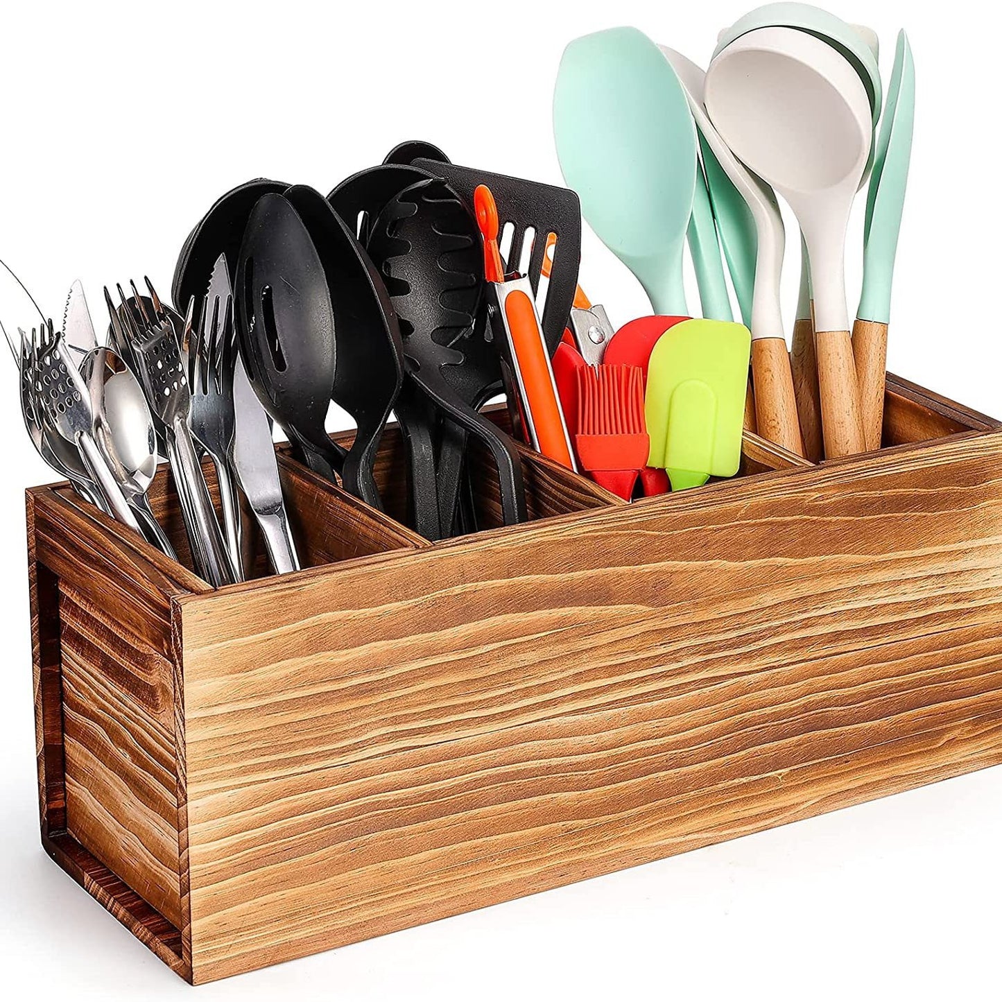 Wooden Knife and Fork Storage Box